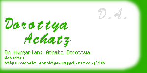 dorottya achatz business card